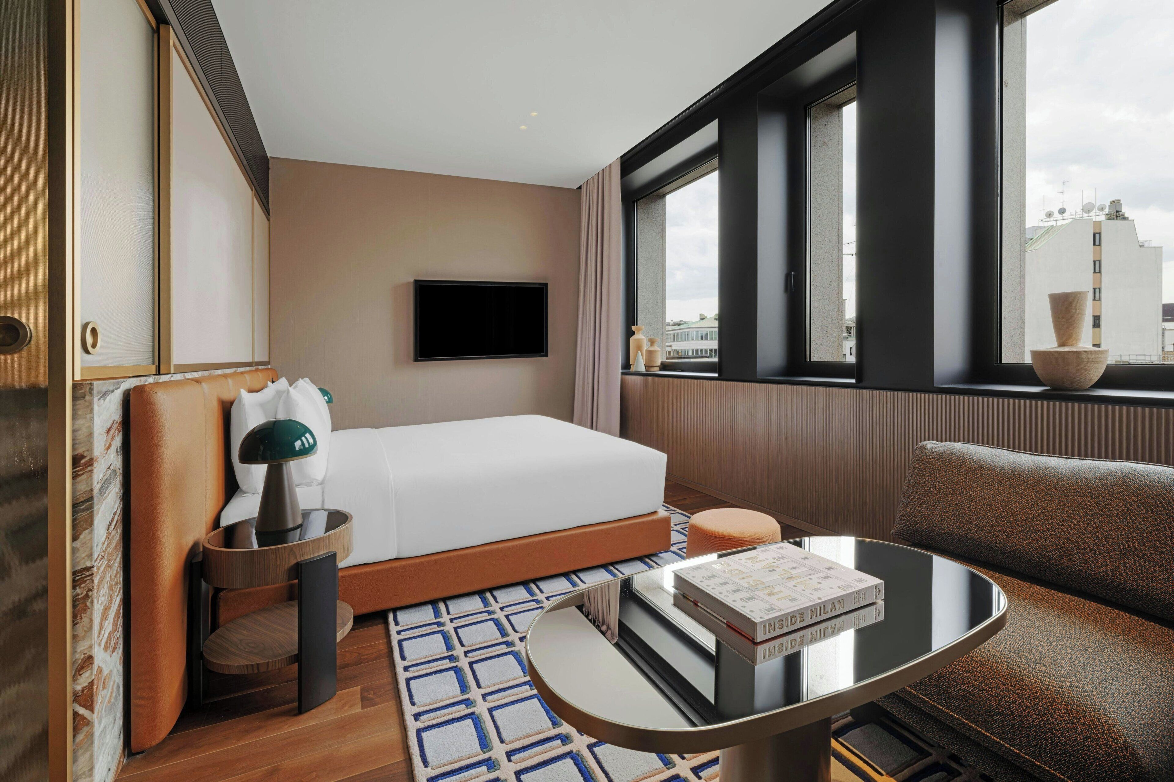 Habitación, 1 cama King size, vista a la ciudad | Ropa de cama hipoalergénica y minibar 
