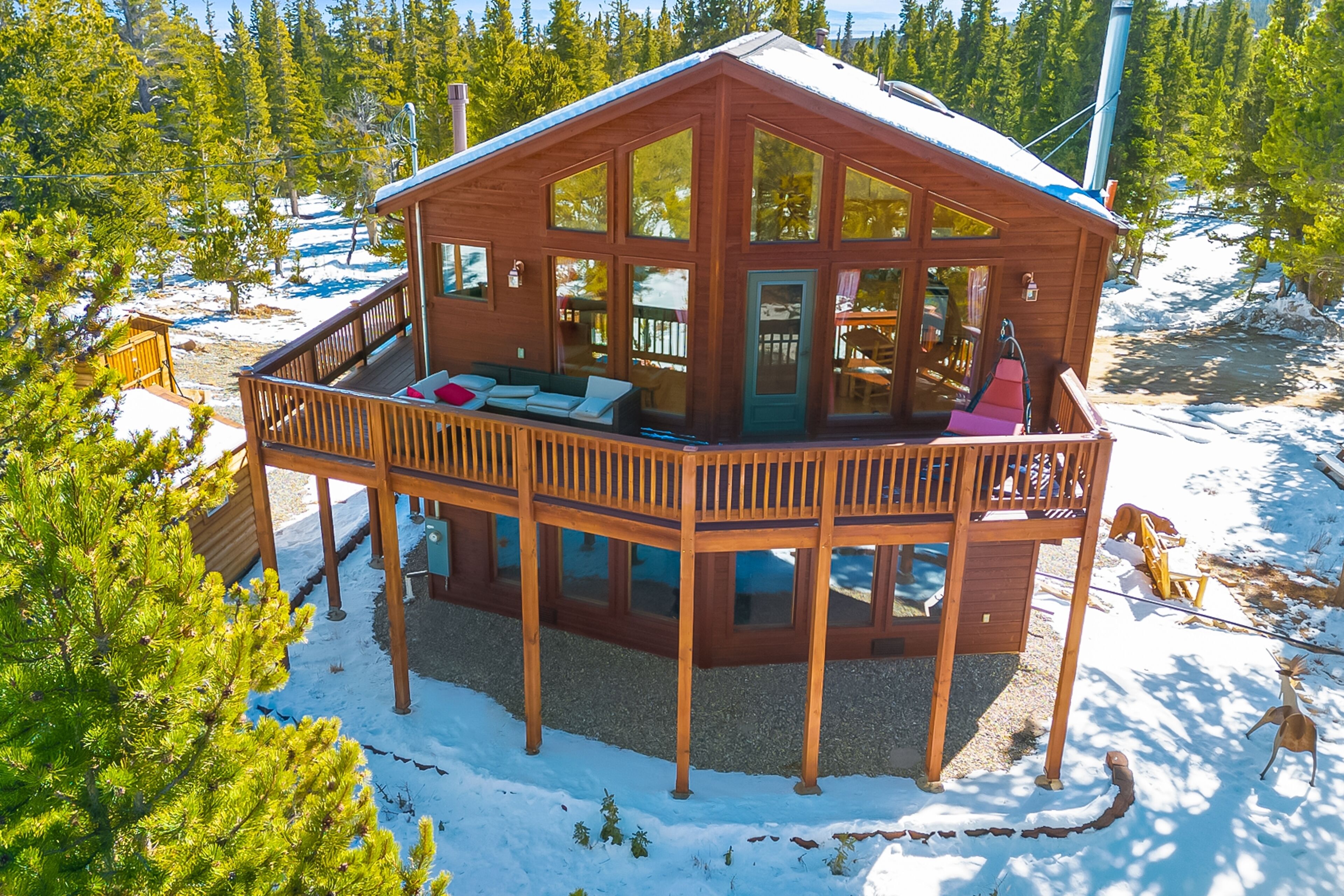 Idyllic mountain home with fireplace & amazing deck views - near skiing & trails