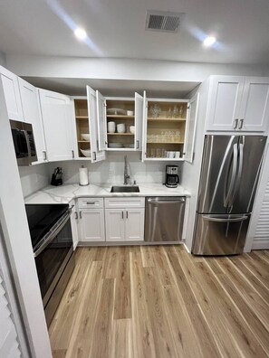 Microwave, oven, stovetop, dishwasher