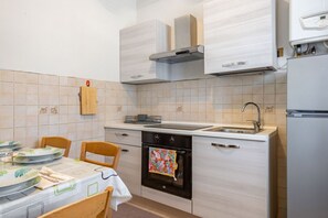 Fridge, oven, stovetop, toaster