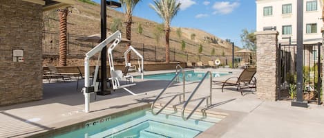 A heated pool