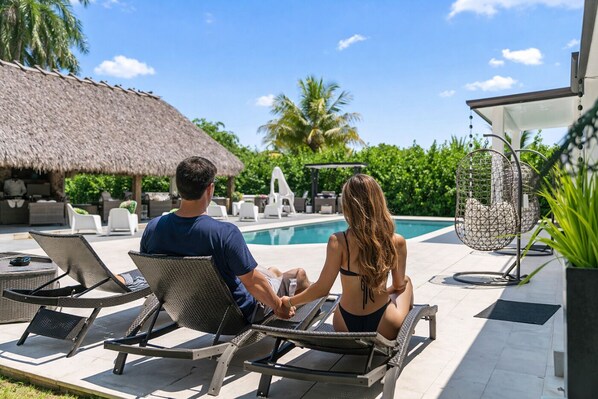 A heated pool