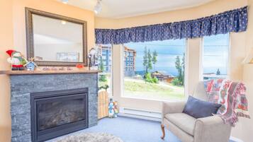 Télévision, cheminée