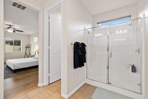 Shower, hair dryer