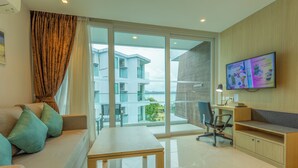 Basic Condo, Pool View | Living area - Sea View Beach Dinning Beach Front c115 (Rawai)