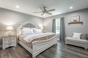 4 bedrooms, iron/ironing board, travel cot, WiFi