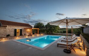 A heated pool