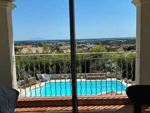 Piscine extérieure, piscine chauffée