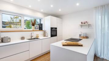 Fridge, oven, stovetop, dishwasher