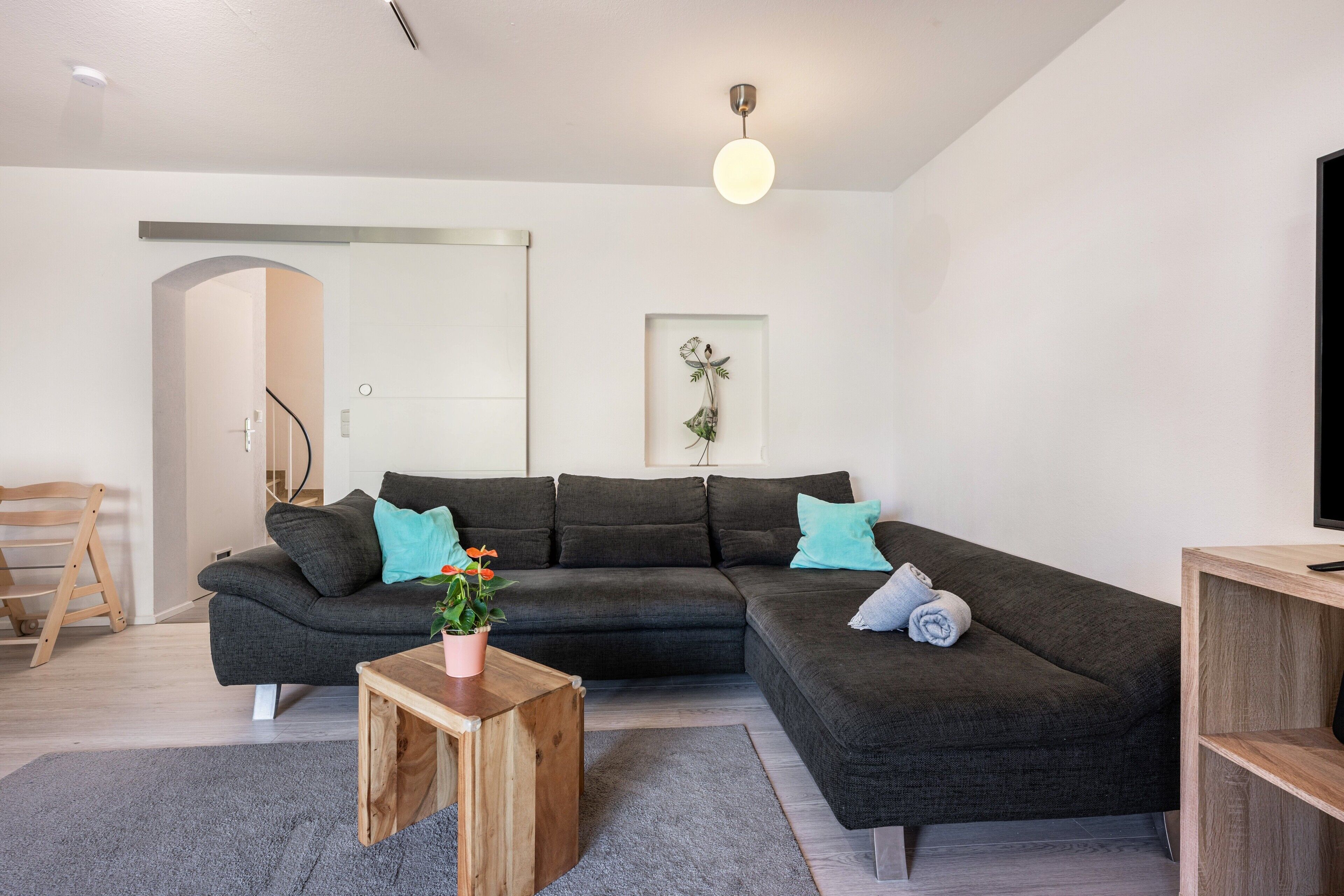 Fernseher, Kamin
