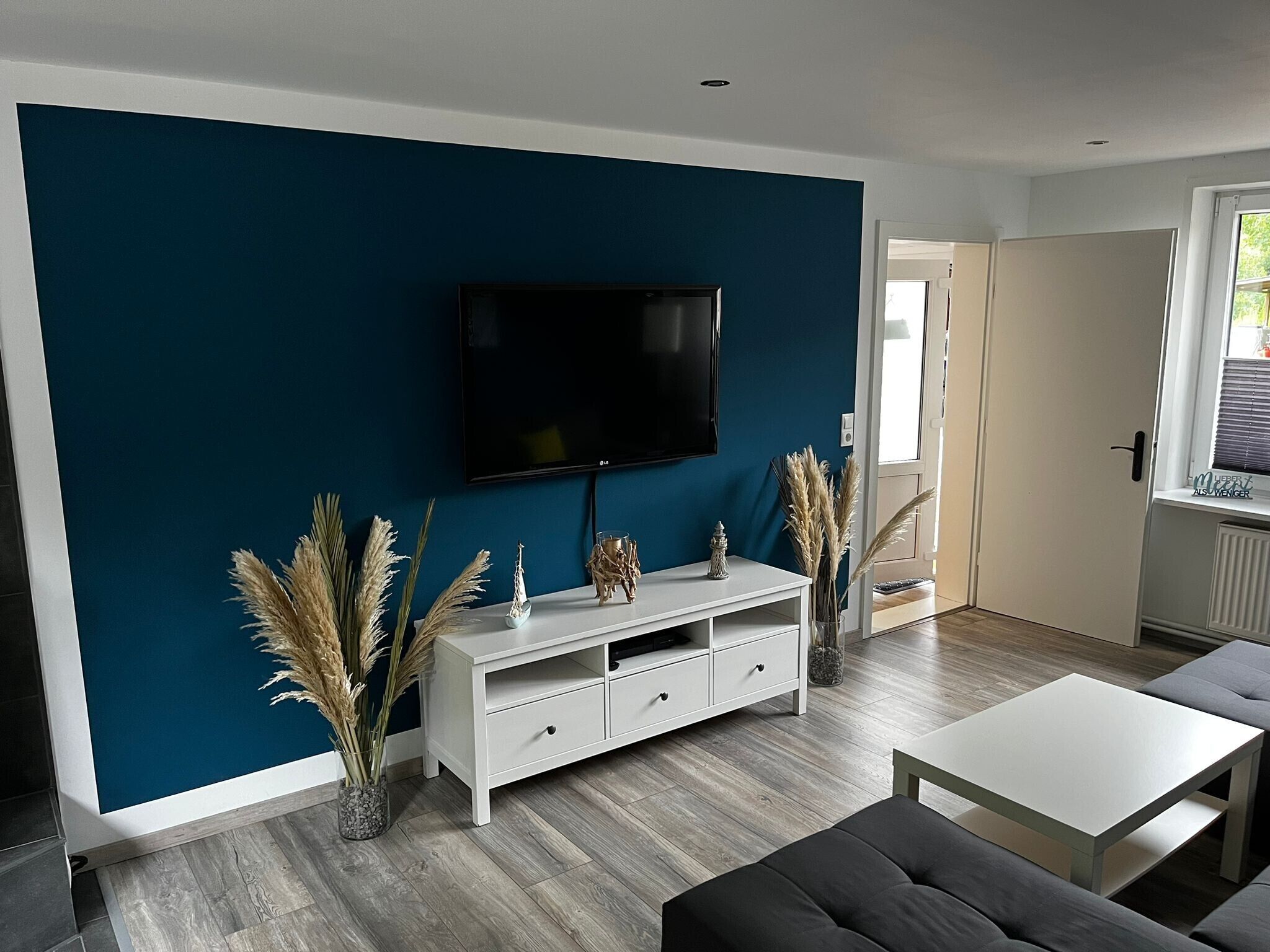 Televisión, chimenea