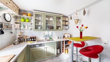 Fridge, oven, stovetop, dishwasher