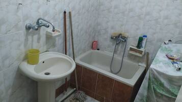 Dusche, Handtücher, Seife, Shampoo