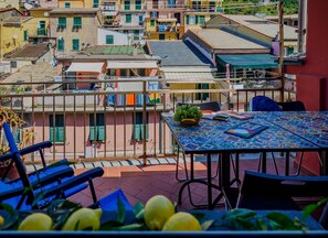 Terrace over the rooftops of Vernazza