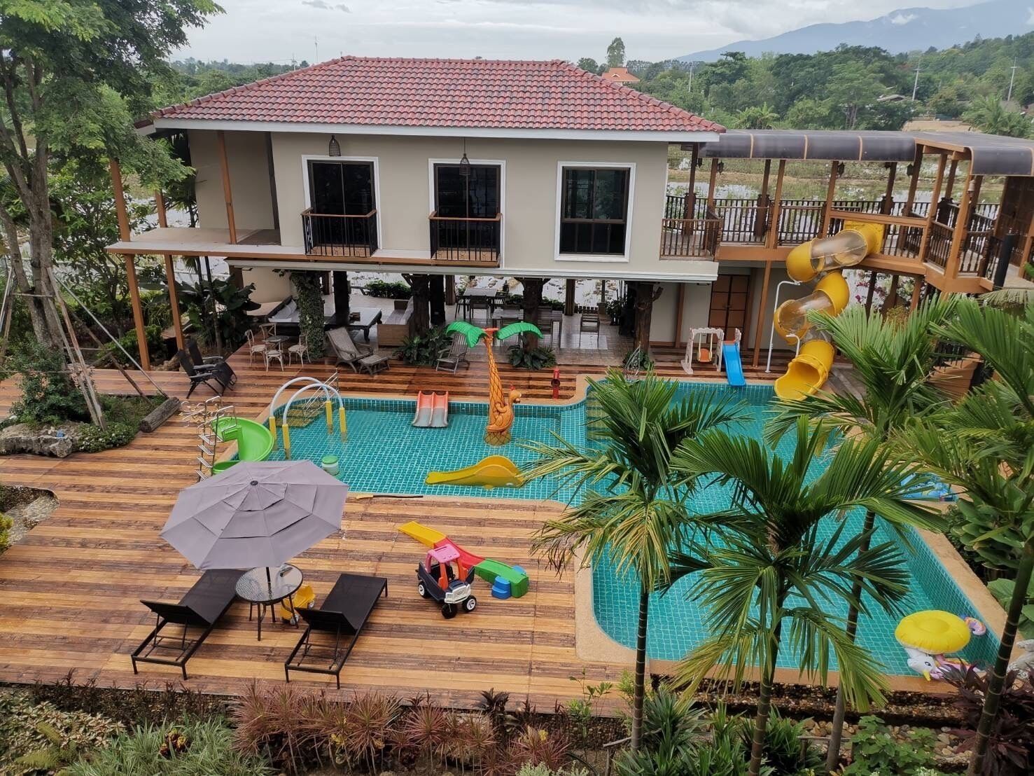 52-inch flat-screen TV with cable channels