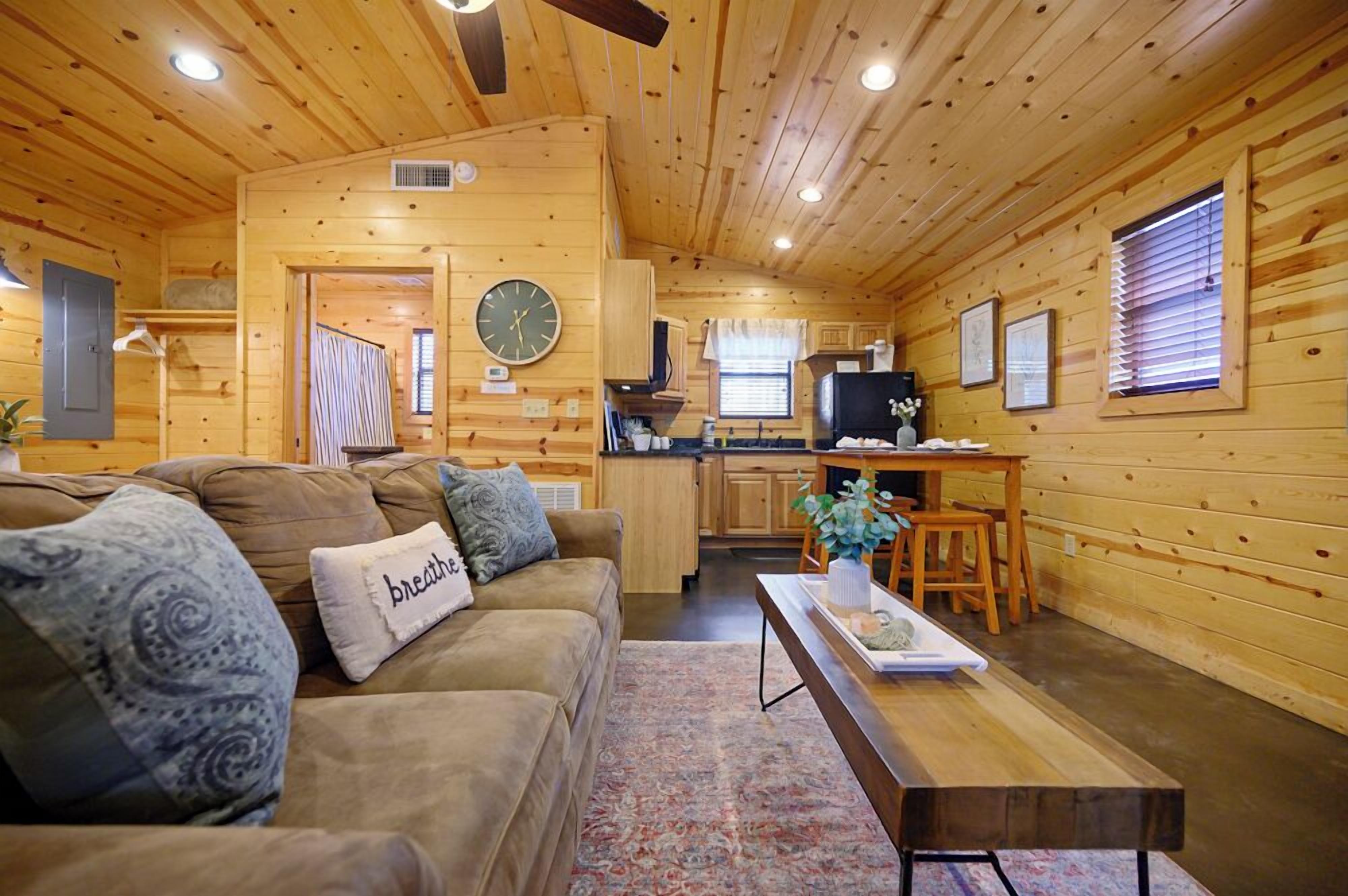 Smart TV, fireplace, DVD player