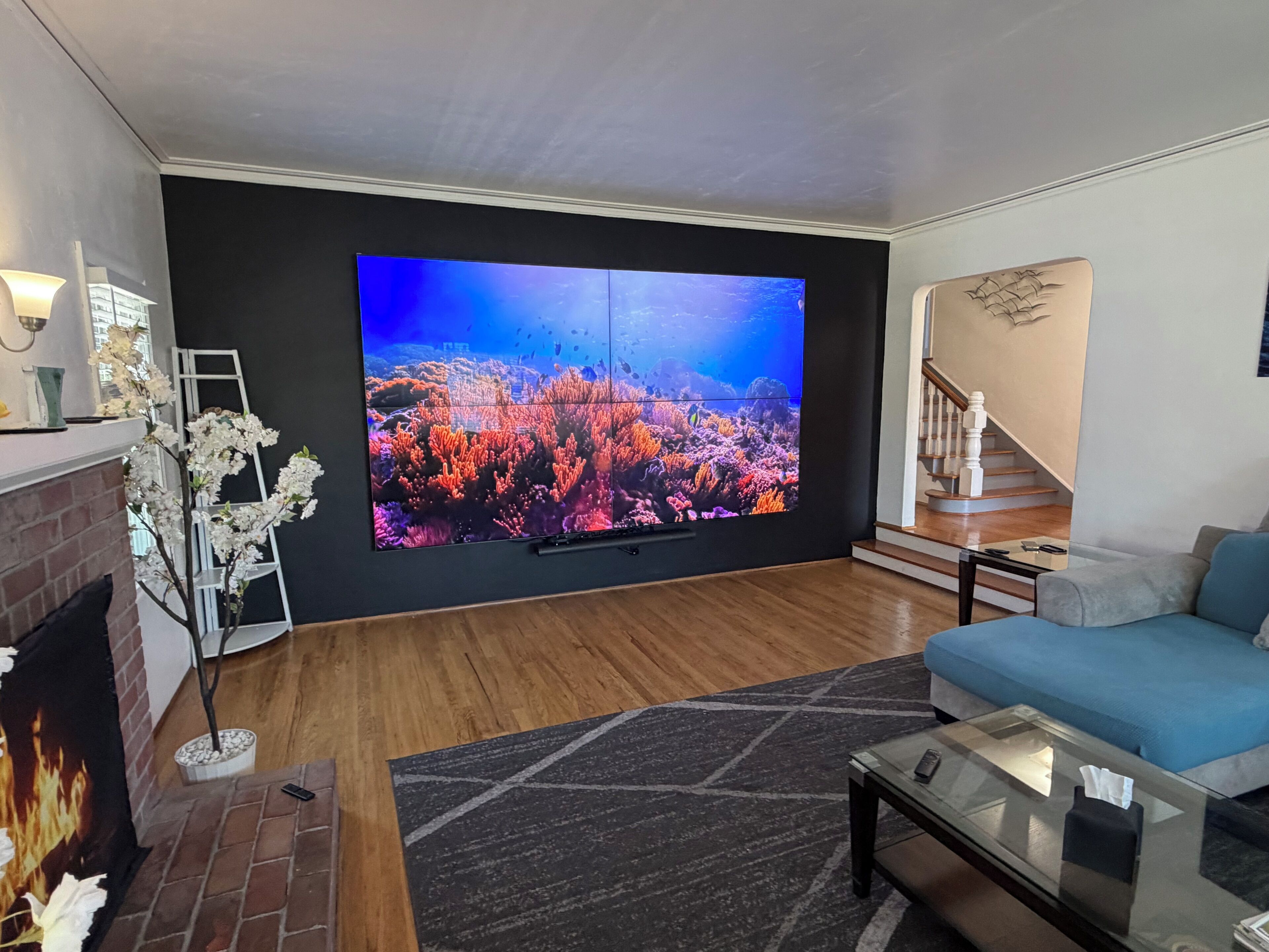 Smart TV, video games, table football, music library