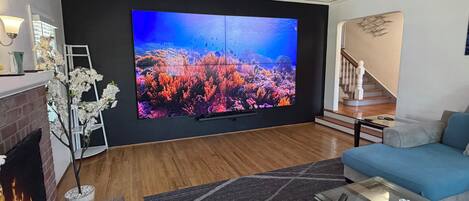 Smart TV, video games, table football, music library