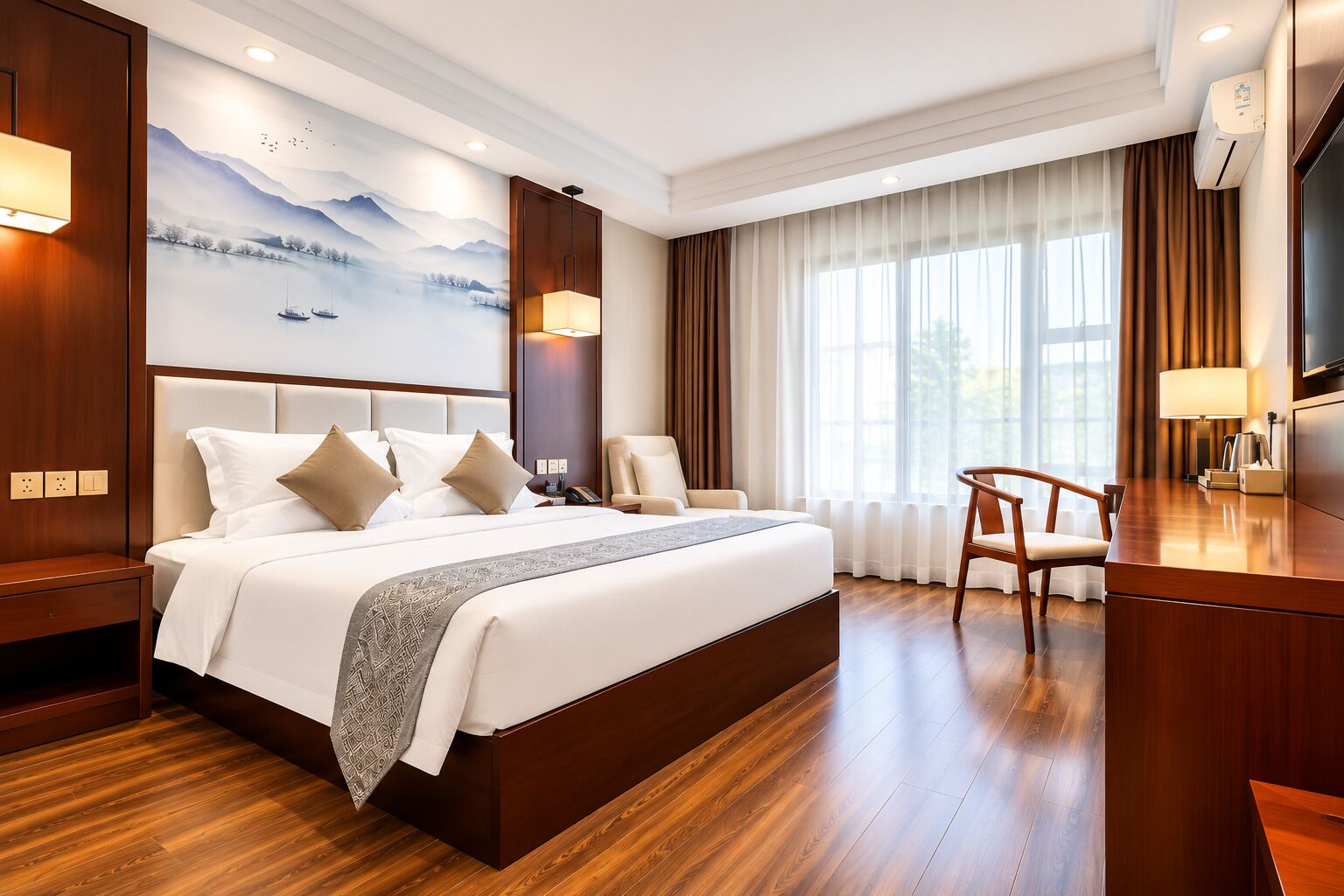 Habitación doble superior, vistas a la ciudad | Escritorio, wifi gratis, ropa de cama