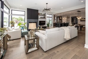 电视、壁炉、电子游戏、立体声音响