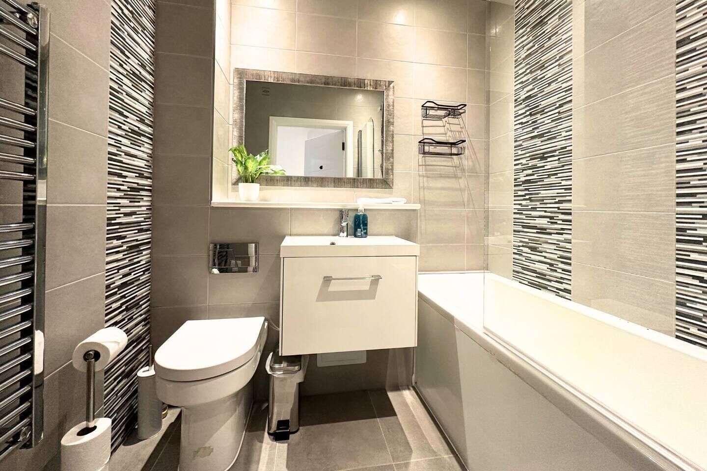 Hair dryer, towels