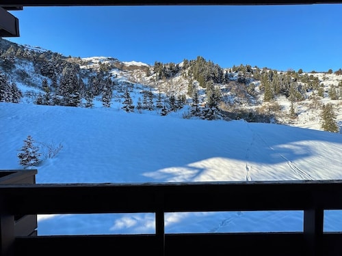 Cosy apartment of 22m2 with 1 bunk bed area and 1 living room with sofa in the Hameau du Mottaret