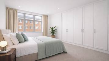 2 bedrooms, desk, iron/ironing board, travel cot