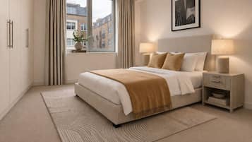 2 chambres, bureau, fer et planche à repasser, lit parapluie