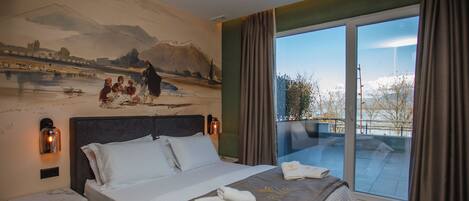 Comfort-dobbeltværelse - balkon - søudsigt | Skrivebord, gratis Wi-Fi