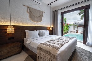 Villa, 2 Bedrooms, Private Pool | Desk, laptop workspace, blackout drapes, soundproofing - Moonlight EVDEkimi - Stylish 2BR escape with Tropical garden and Pool (Ubud)