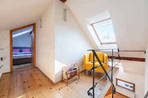 Deluxe Apartment | Living area | 50-inch plasma TV with cable channels - Spacious 2-level apart National Theatre (Prague)