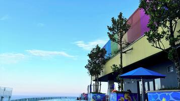 Indoor pool, outdoor pool, open 6:00 AM to 8:00 PM, pool umbrellas