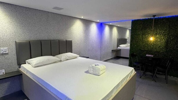 Deluxe Double Room | Laptop workspace, bed sheets - Hotel 1001 noites prime  (Águas Lindas de Goiás)