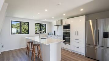 Fridge, microwave, dishwasher, toaster