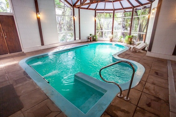 Indoor pool, seasonal outdoor pool