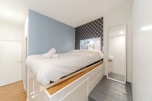 1 bedroom, bed sheets - Jade Apartment – 4 Guests, Bellecour (Lyon)