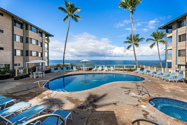 Outdoor pool, a heated pool