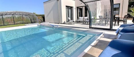 A heated pool