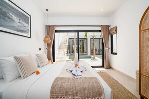 Villa básica | 2 habitaciones, escritorio y espacio para trabajar con laptop 