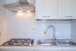 Geladeira, cooktop, talheres/pratos/utensílios de cozinha