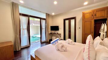 Artículos del minibar gratis y caja de seguridad en la habitación