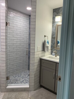 Shower, hair dryer, towels, soap - 321 lift off, rockets and dolphins from your window (Cocoa Beach)