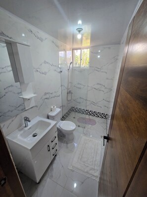 Towels, soap, toilet paper