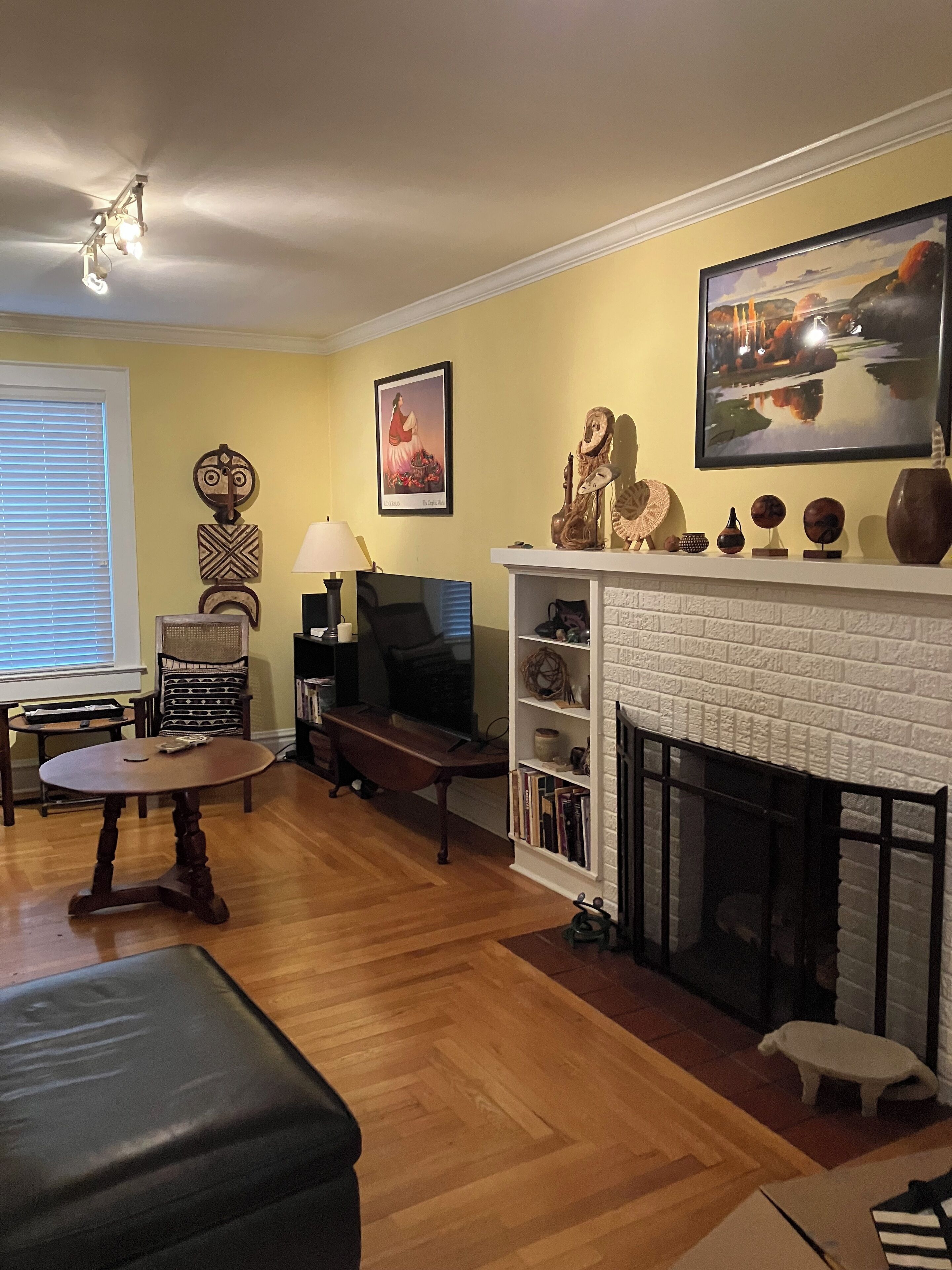 Smart TV, DVD player, books