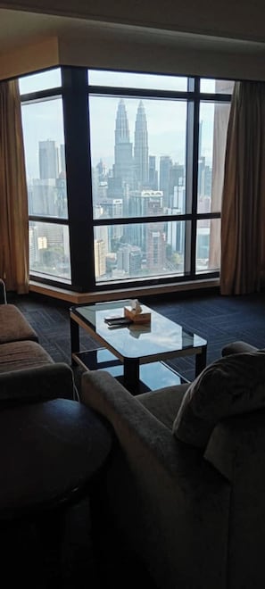 Vue sur la ville depuis l’hébergement