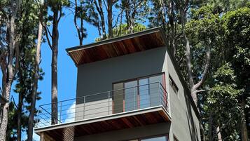 Familie huisje, uitzicht op stad | Kameruitzicht