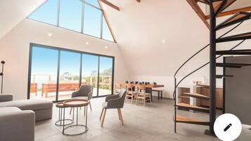 Superior huisje, uitzicht op stad | 2 slaapkamers, gratis wifi, beddengoed