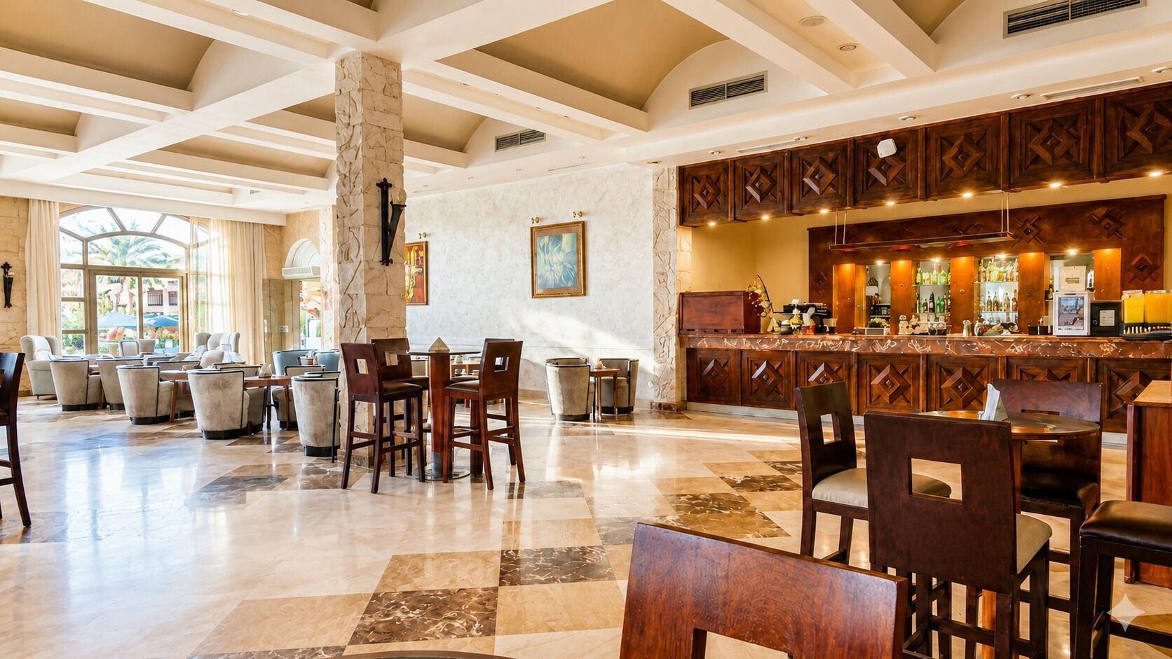 8 bars/lounges, 2 swim-up bars, 2 poolside bars, beach bar
