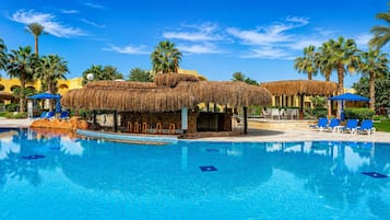 8 bars/lounges, 2 swim-up bars, 2 poolside bars, beach bar