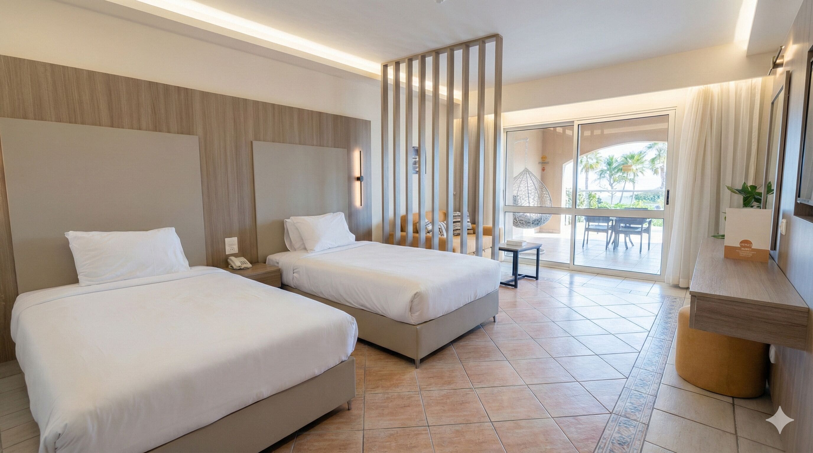 Premium bedding, free minibar, in-room safe, blackout drapes